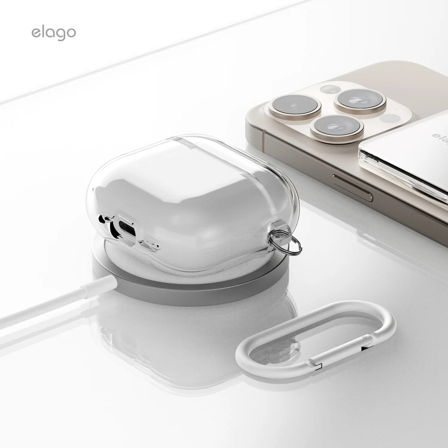 Závěsné pouzdro pro AirPods 4 Elago Hybrid Hang Case - průhledné - iSTYLE CZ