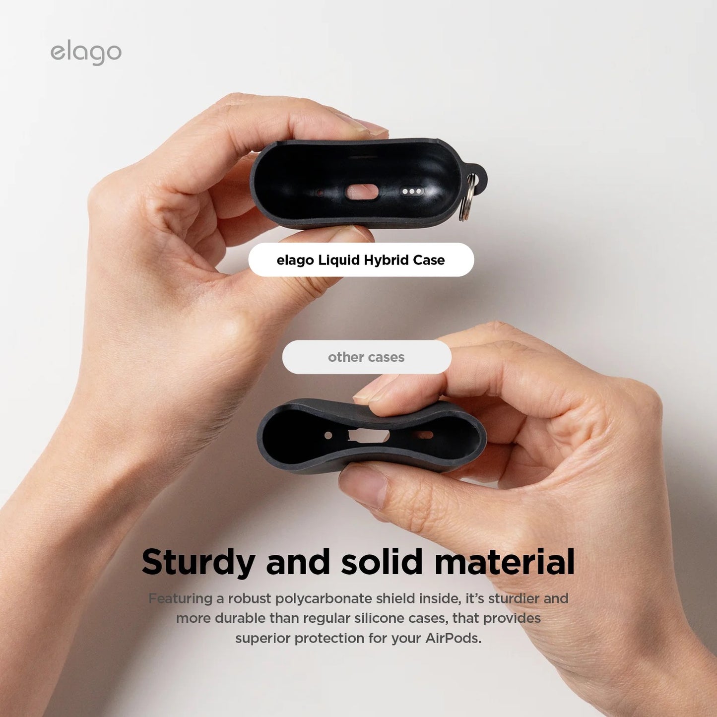Závěsné pouzdro pro AirPods 4 Elago Hybrid Hang Case - šedé - iSTYLE CZ