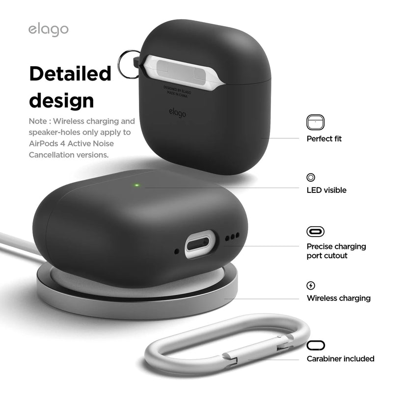 Závěsné pouzdro pro AirPods 4 Elago Hybrid Hang Case - černé - iSTYLE CZ