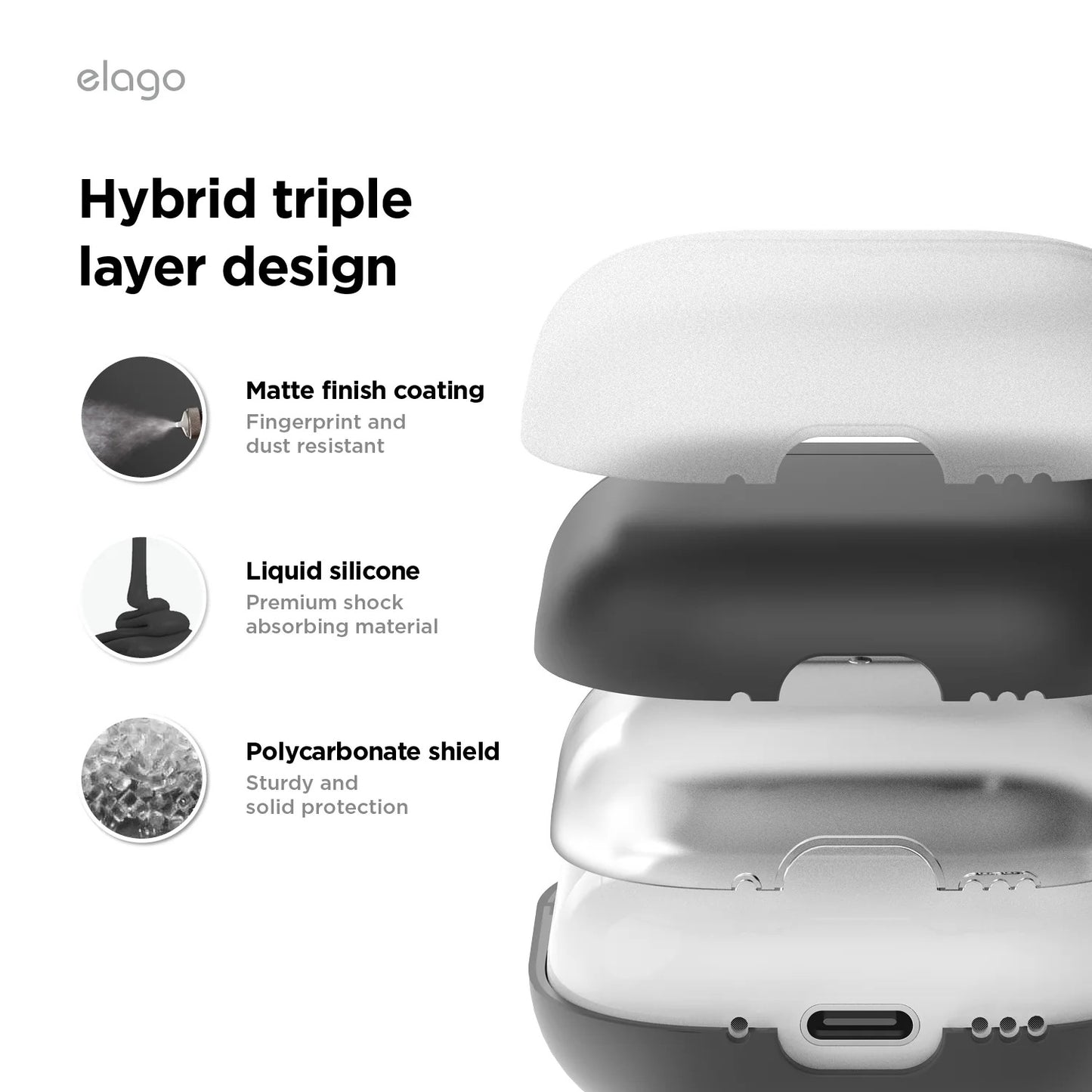 Závěsné pouzdro pro AirPods 4 Elago Hybrid Hang Case - šedé - iSTYLE CZ