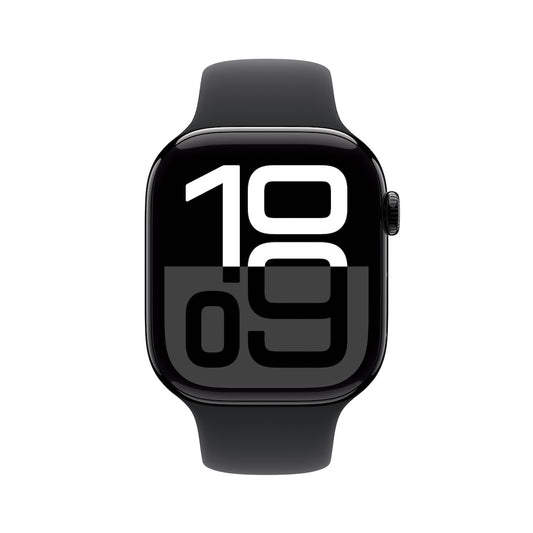 Apple Watch Series 10 GPS + Cellular 42mm klavírně černé hliníkové pouzdro s černým sportovním řemínkem - S/M (otevřený) - iSTYLE CZ