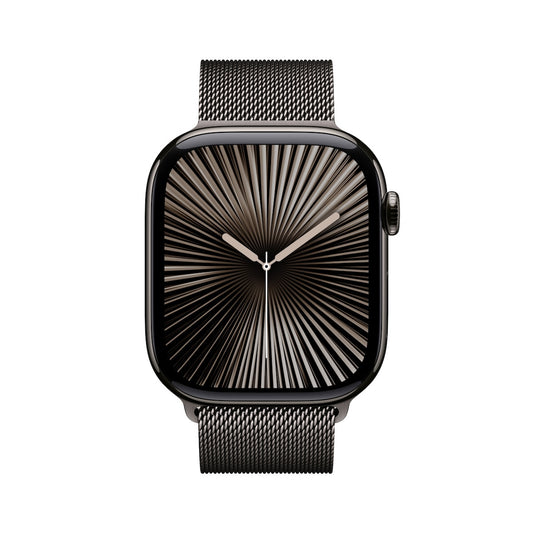 Apple Watch Series 10 GPS + Cellular 46mm břidlicově šedé titanové pouzdro s břidlicově šedým milánským tahem - M/L - iSTYLE CZ