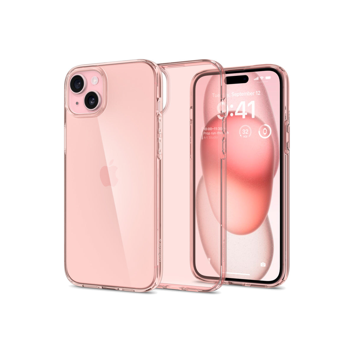 Kryt pro iPhone 15 Plus Spigen Crystal Flex - růžový - iSTYLE CZ