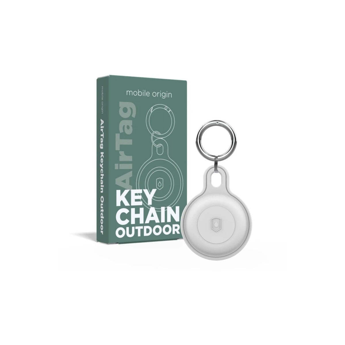 Přívěšek pro AirTag Mobile Origin Airtag Outdoor KeyChain - bílý - iSTYLE CZ