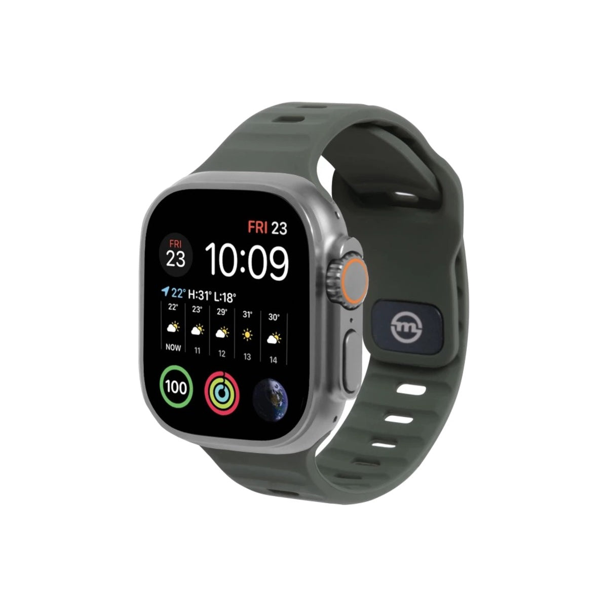 Řemínek pro Apple Watch 42/44/45/49 mm Mobile Origin Strap - tmavě zelený - iSTYLE CZ
