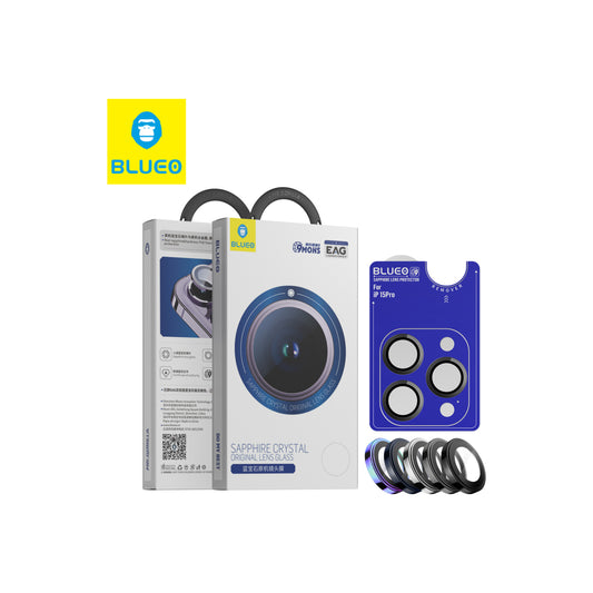 Safírové sklo na čočky pro iPhone 15 Pro Blueo - stříbrné - iSTYLE CZ