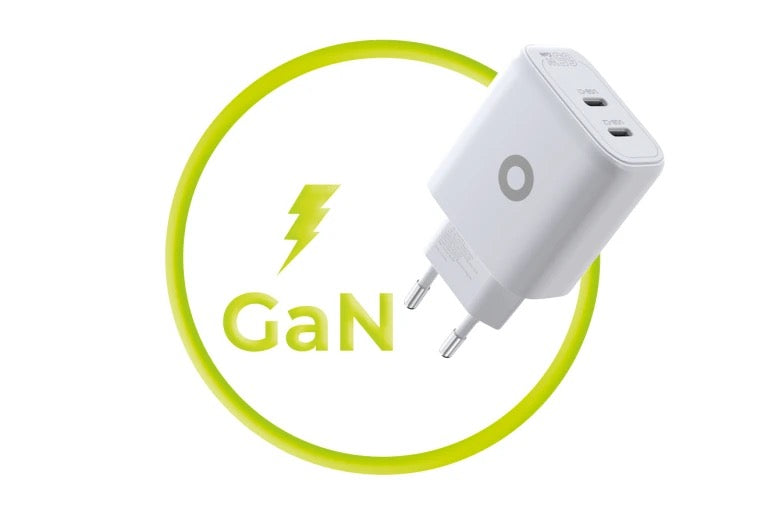 65W adaptér Mobile Origin GaN Dual USB-C Charger MO19 - bílý - iSTYLE CZ