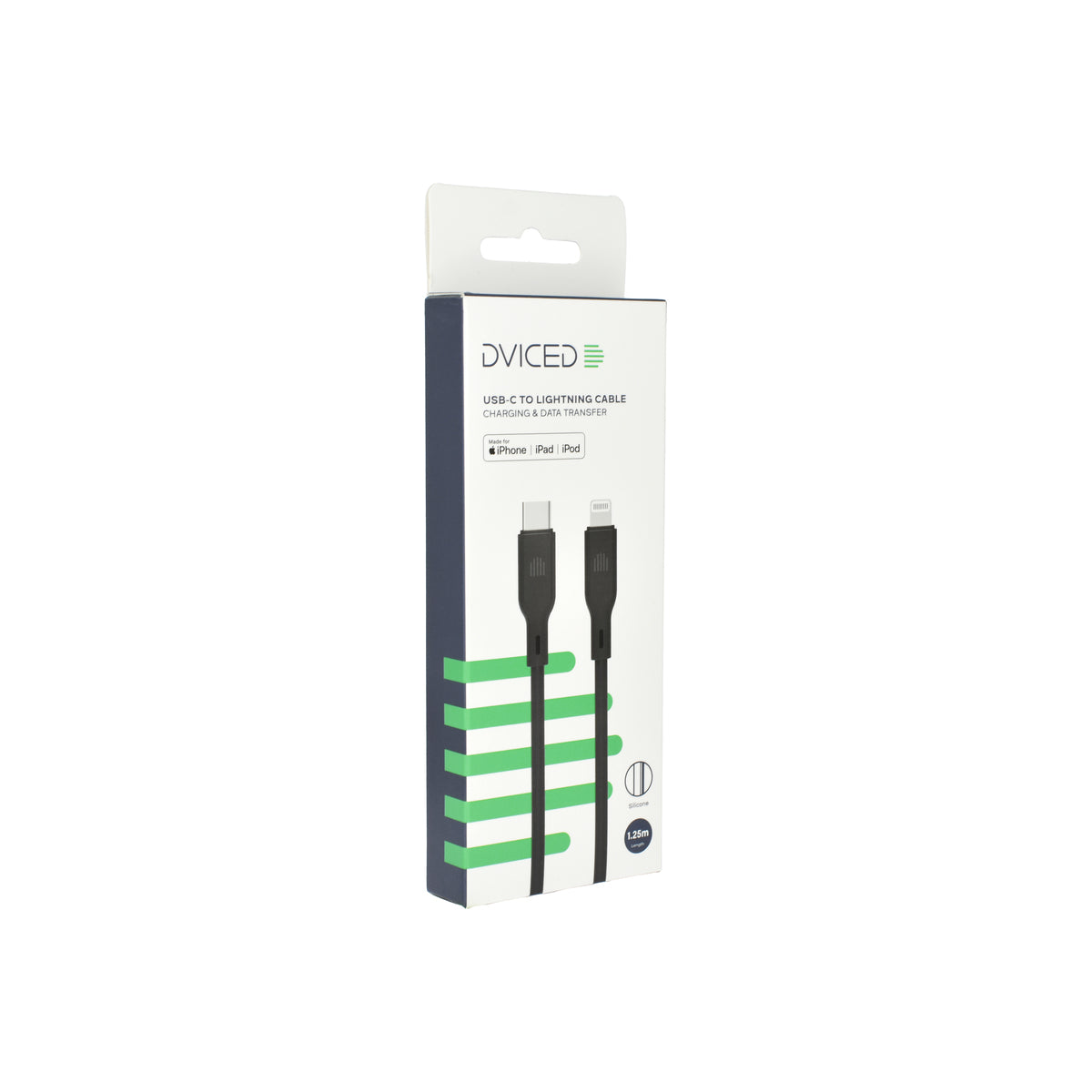 Kabel USB-C / Lightning Dviced 1,25 m – černý - iSTYLE CZ