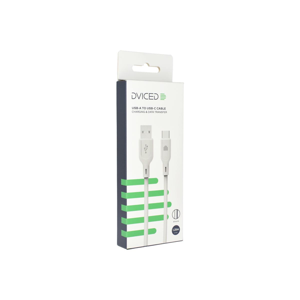 Kabel USB-A / USB-C Dviced 1,25 m – bílý - iSTYLE CZ