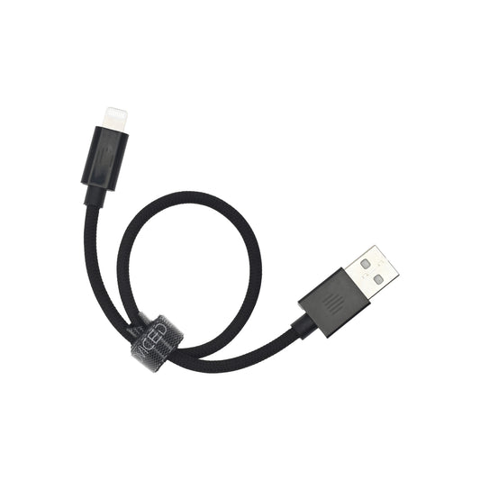 Pletený kabel USB-A / Lightning Dviced 0,25 m – černý - iSTYLE CZ