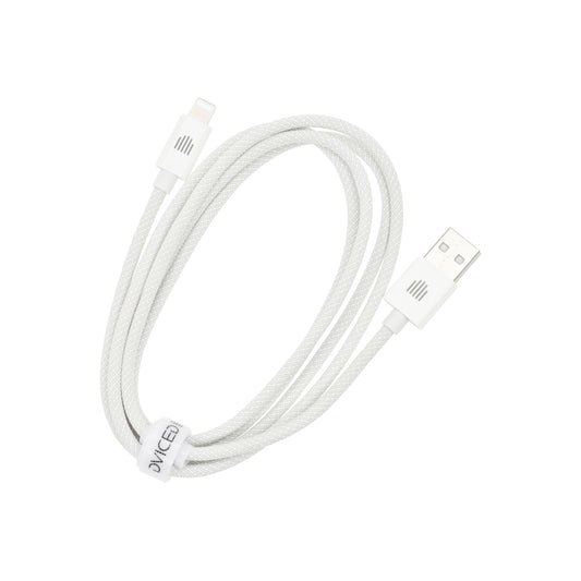 Pletený kabel USB-A / Lightning Dviced 1,25 m – bílý - iSTYLE CZ