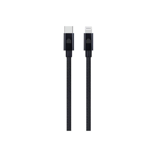 Pletený kabel USB-C / Lightning Dviced 0,25 m – černý - iSTYLE CZ