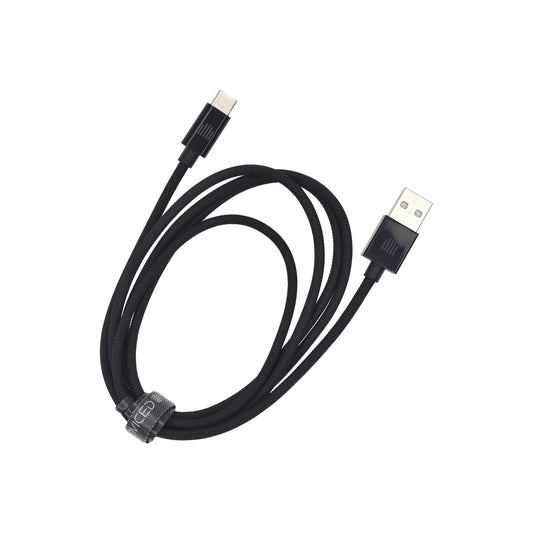 Pletený kabel USB-A / USB-C Dviced 1,25 m – černý - iSTYLE CZ