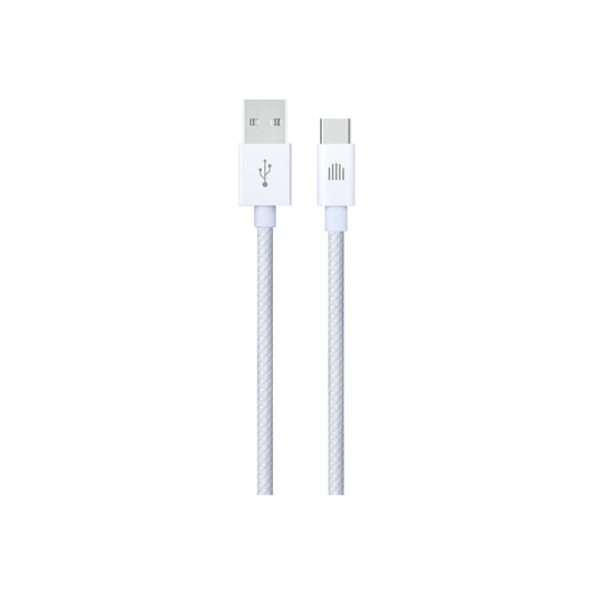 Pletený kabel USB-A / USB-C Dviced 1,25 m – bílý - iSTYLE CZ