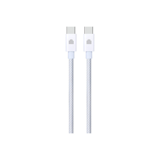Pletený kabel USB-C / USB-C Dviced 1,25 m – bílý - iSTYLE CZ