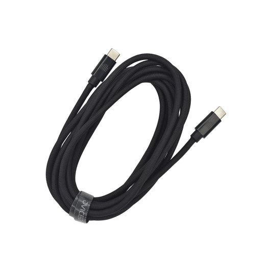 Pletený kabel USB-C / USB-C Dviced 3 m – černý - iSTYLE CZ