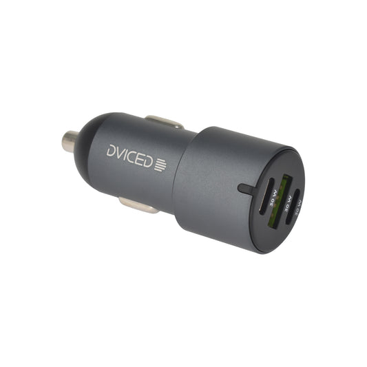 Autonabíječka 60W Dviced 1× USB-A, 2× USB-C – šedá - iSTYLE CZ