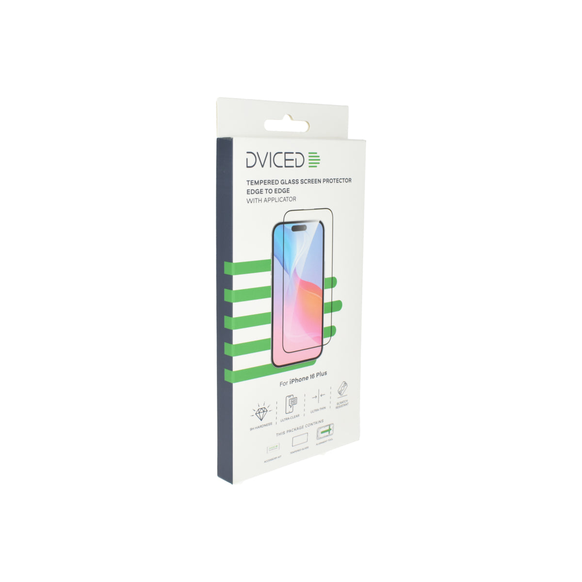Tvrzené ochranné sklo s aplikátorem pro iPhone 16 Plus Dviced - iSTYLE CZ