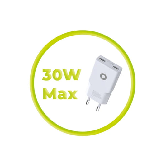 30W adaptér Mobile Origin GaN Slim Charger MO18 - bílý - iSTYLE CZ