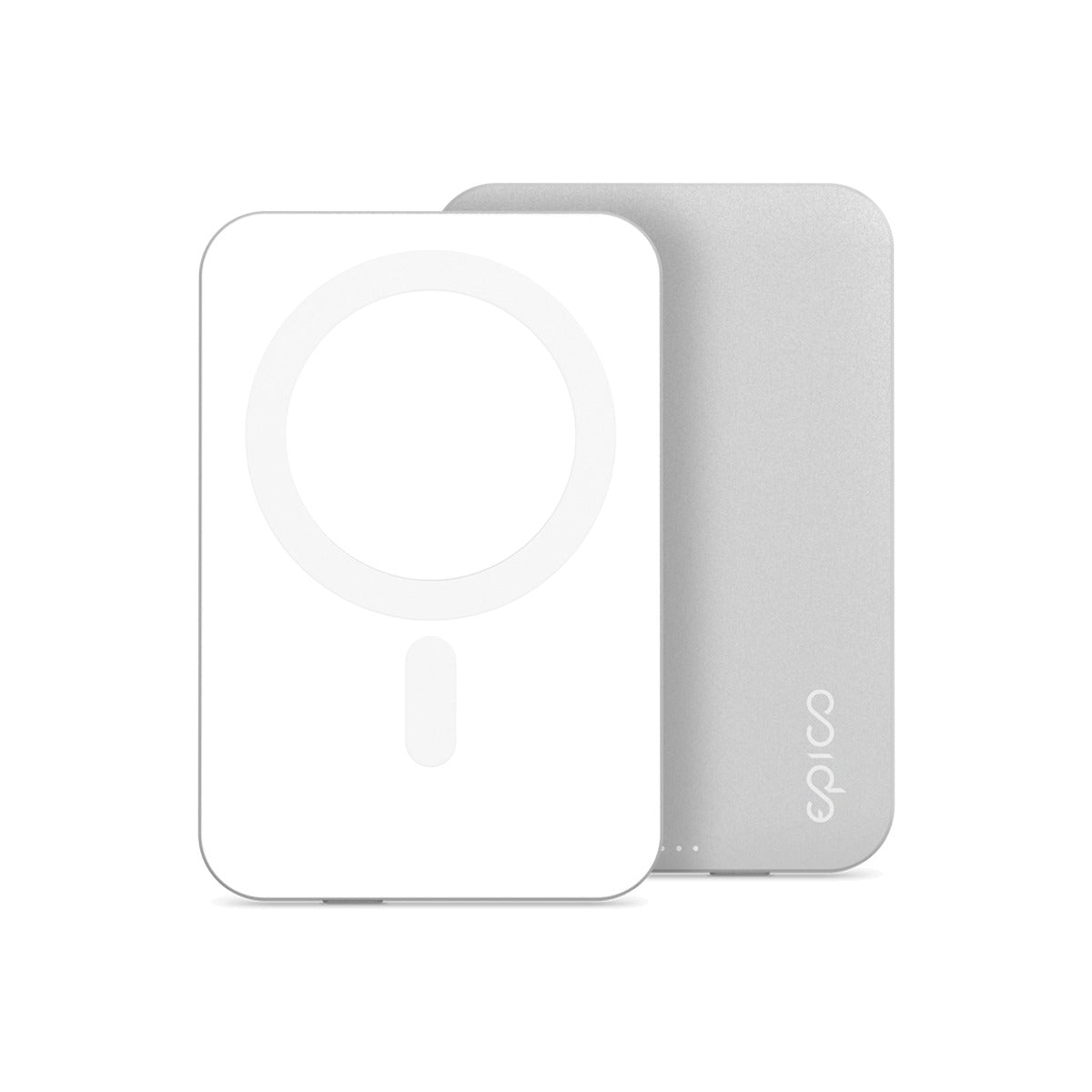 Hliníková powerbanka Epico s podporou MagSafe 5000mAh - stříbrná - iSTYLE CZ
