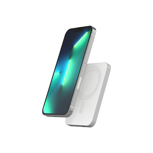 Hliníková powerbanka Epico s podporou MagSafe 5000mAh - stříbrná - iSTYLE CZ