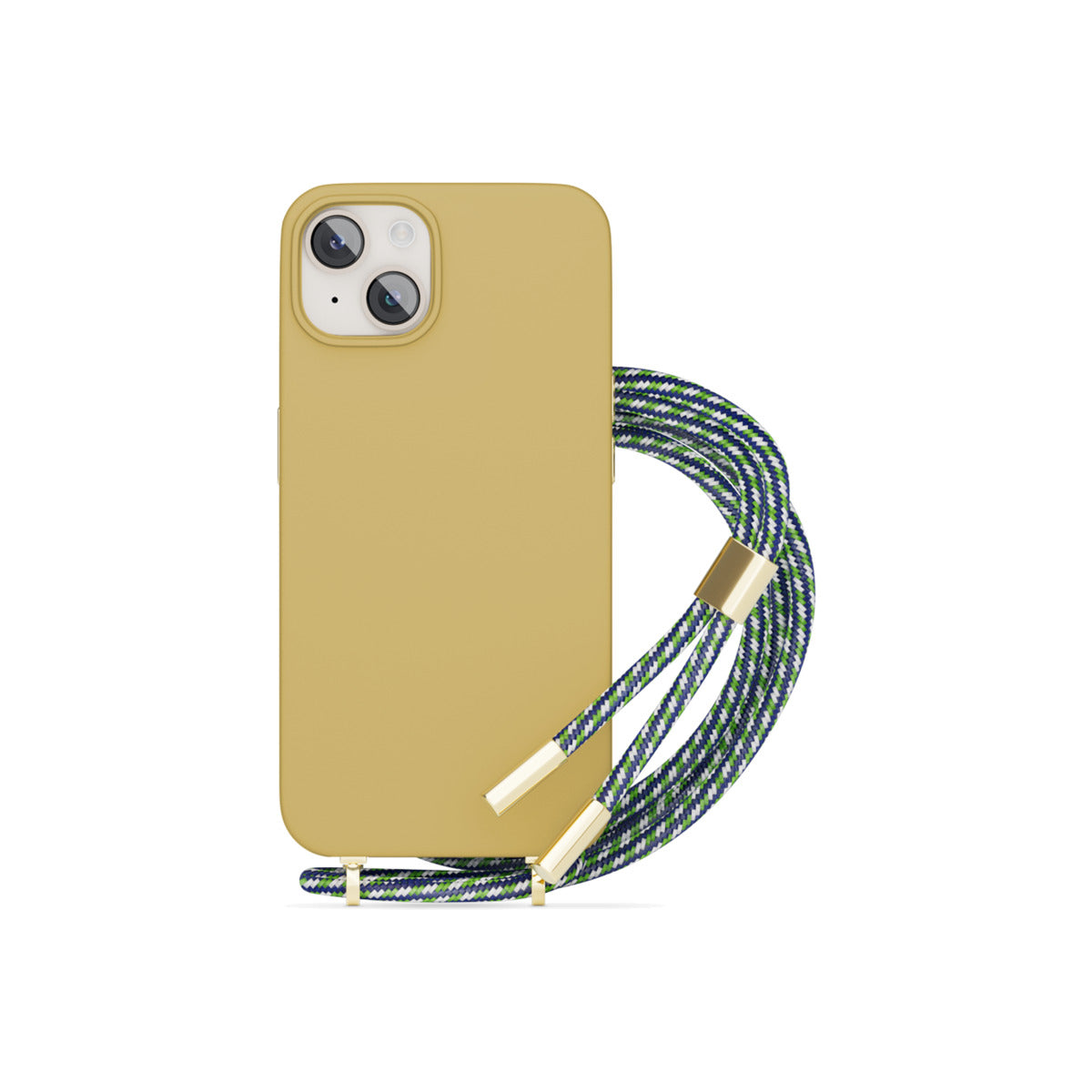 Silikonový kryt se šňůrkou pro iPhone 13/14 Epico - pískový - iSTYLE CZ