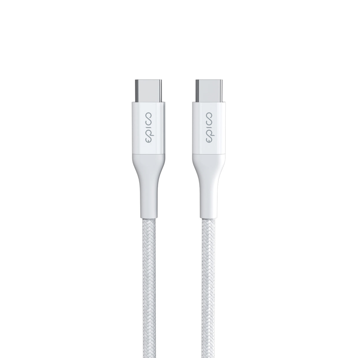 Opletený kabel Epico PD USB-C na USB-C 1,2 m - bílý - iSTYLE CZ
