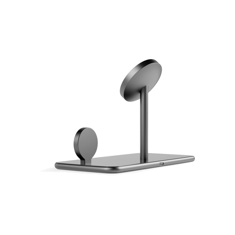 Skleněný nabíjecí stojan Epico Mag+ s MagSafe - černý - iSTYLE CZ