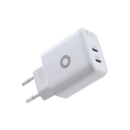 65W adaptér Mobile Origin GaN Dual USB-C Charger MO19 - bílý - iSTYLE CZ