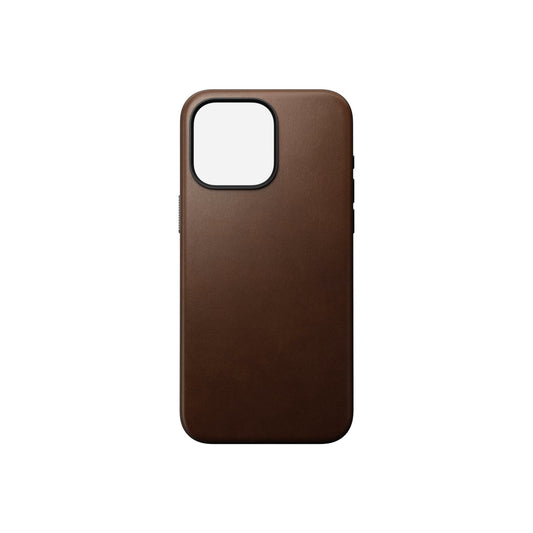 Kožený kryt pro iPhone 15 Pro Max Nomad Modern - hnědý - iSTYLE CZ