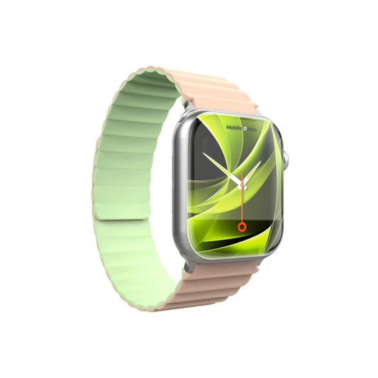 Řemínek pro Apple Watch 42/44/45/49 mm Mobile Magnetic Strap II - růžový/zelený - iSTYLE CZ