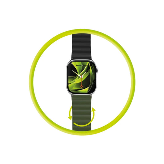 Řemínek pro Apple Watch 42/44/45/49 mm Mobile Magnetic Strap II - zelený/černý - iSTYLE CZ