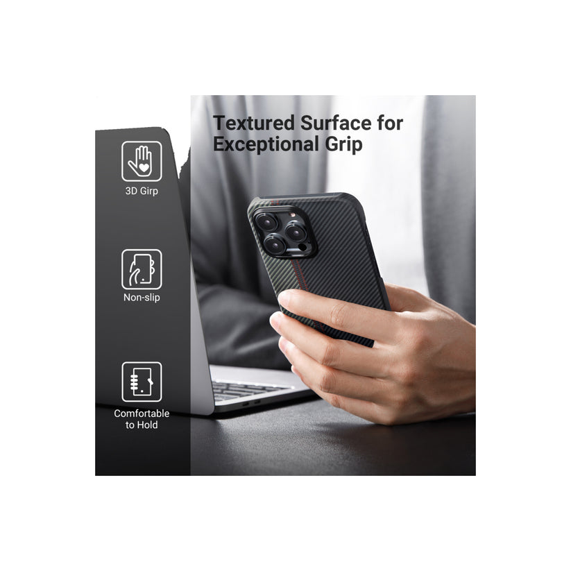 Kryt na iPhone 14 Pro Pitaka Fusion Weaving MagEZ Case 3 - vícebarevný - iSTYLE CZ