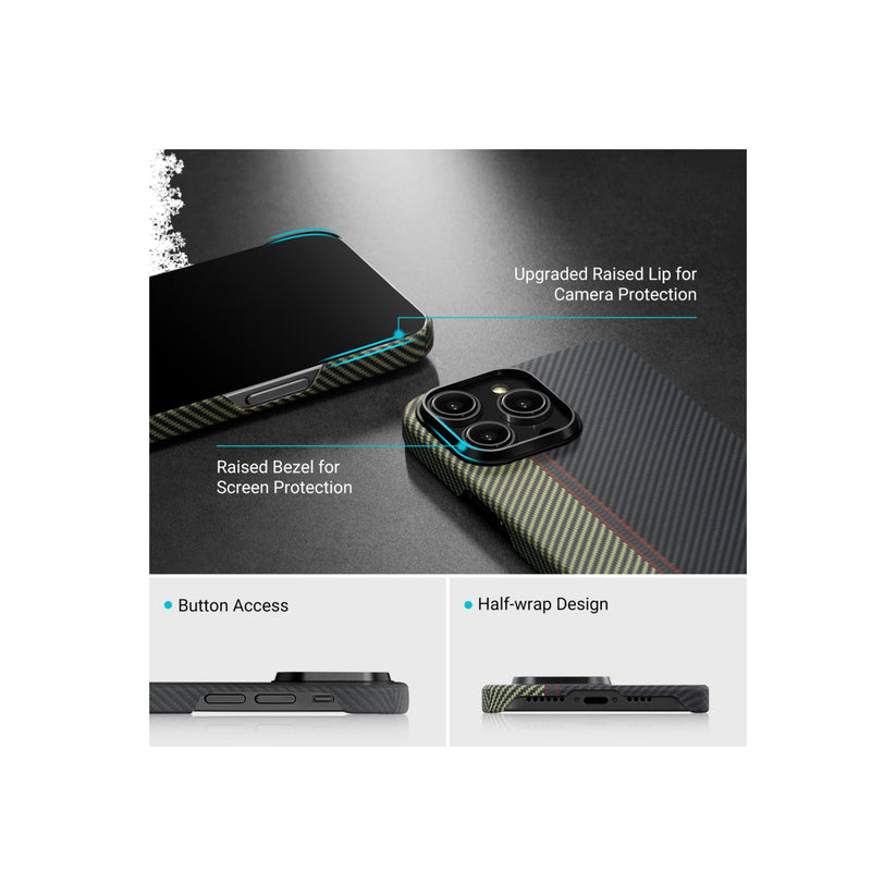 Kryt na iPhone 14 Pro Pitaka Fusion Weaving MagEZ Case 3 - vícebarevný - iSTYLE CZ