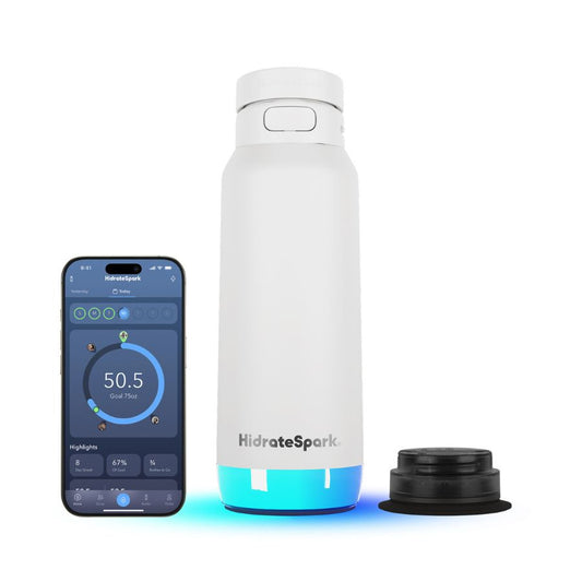 Chytrá lahev HidrateSpark PRO 2 950 ml - bílá