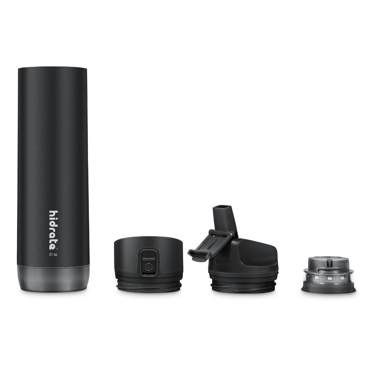 Inteligentní nerezová láhev s brčkem HidrateSpark Steel 620 ml - černá - iSTYLE CZ