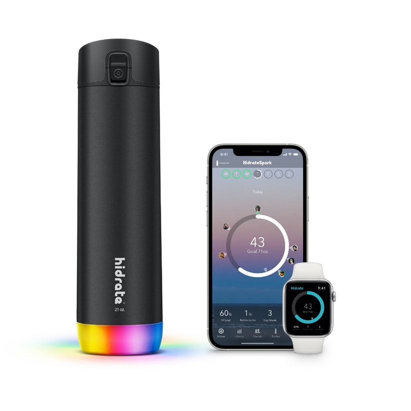 Inteligentní nerezová láhev HidrateSpark Steel 620 ml - černá - iSTYLE CZ
