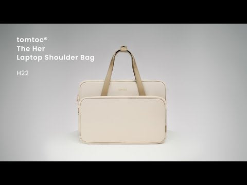 Brašna pro MacBook Pro 14" tomtoc Shoulder Bag - béžová - iSTYLE CZ