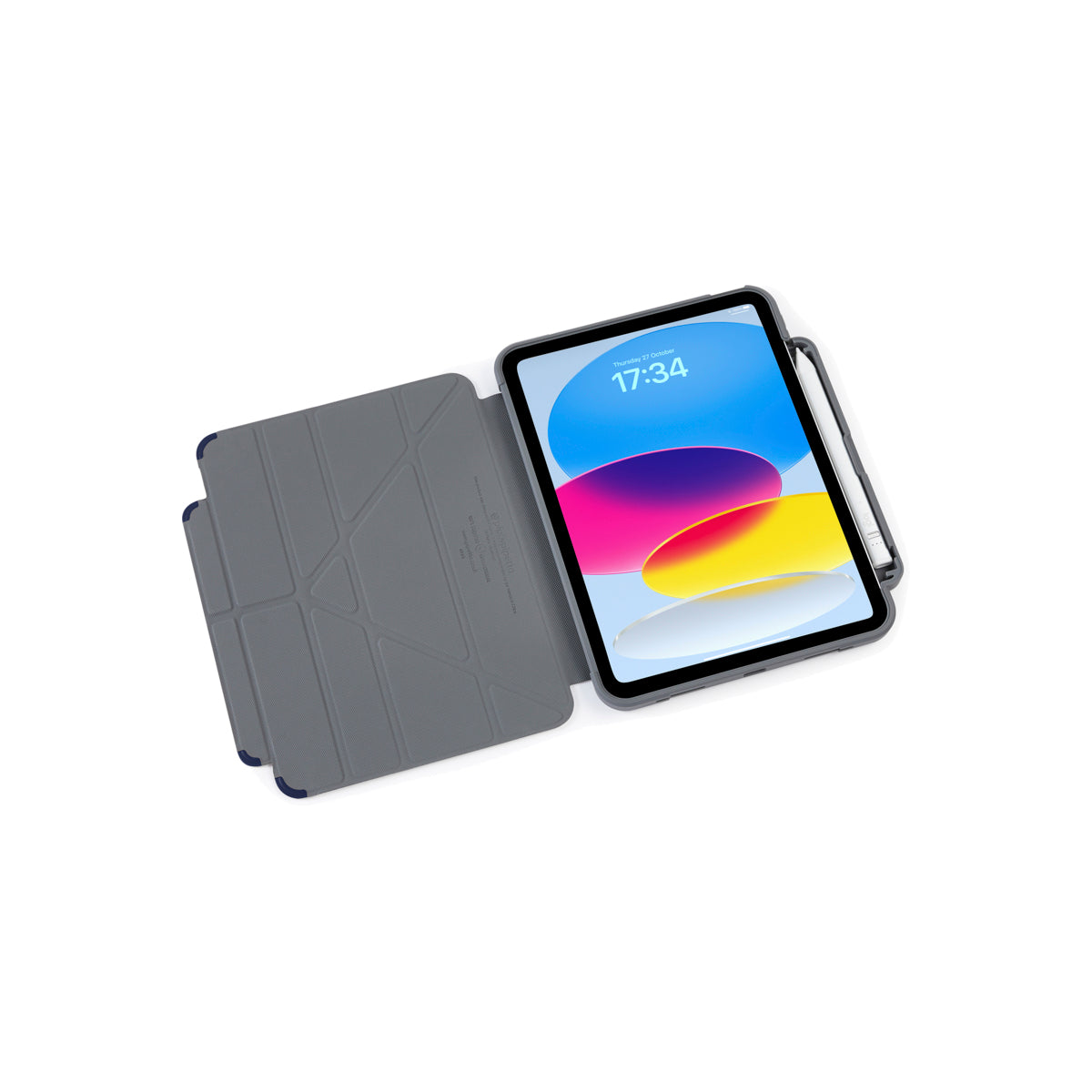 Polohovatelné pouzdro pro iPad 10. gen Pipetto Origami Pencil Shield - tmavě modré - iSTYLE CZ