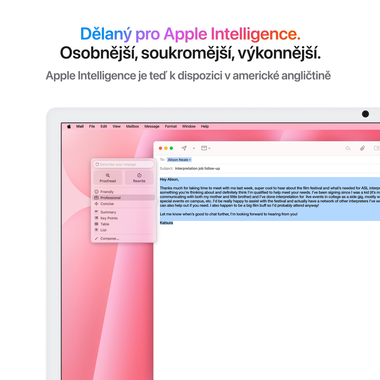 iMac 24“ 4.5K displej, Apple M4 8jádrové CPU, 8jádrové GPU, 16GB, 256GB SSD, CZ - růžový