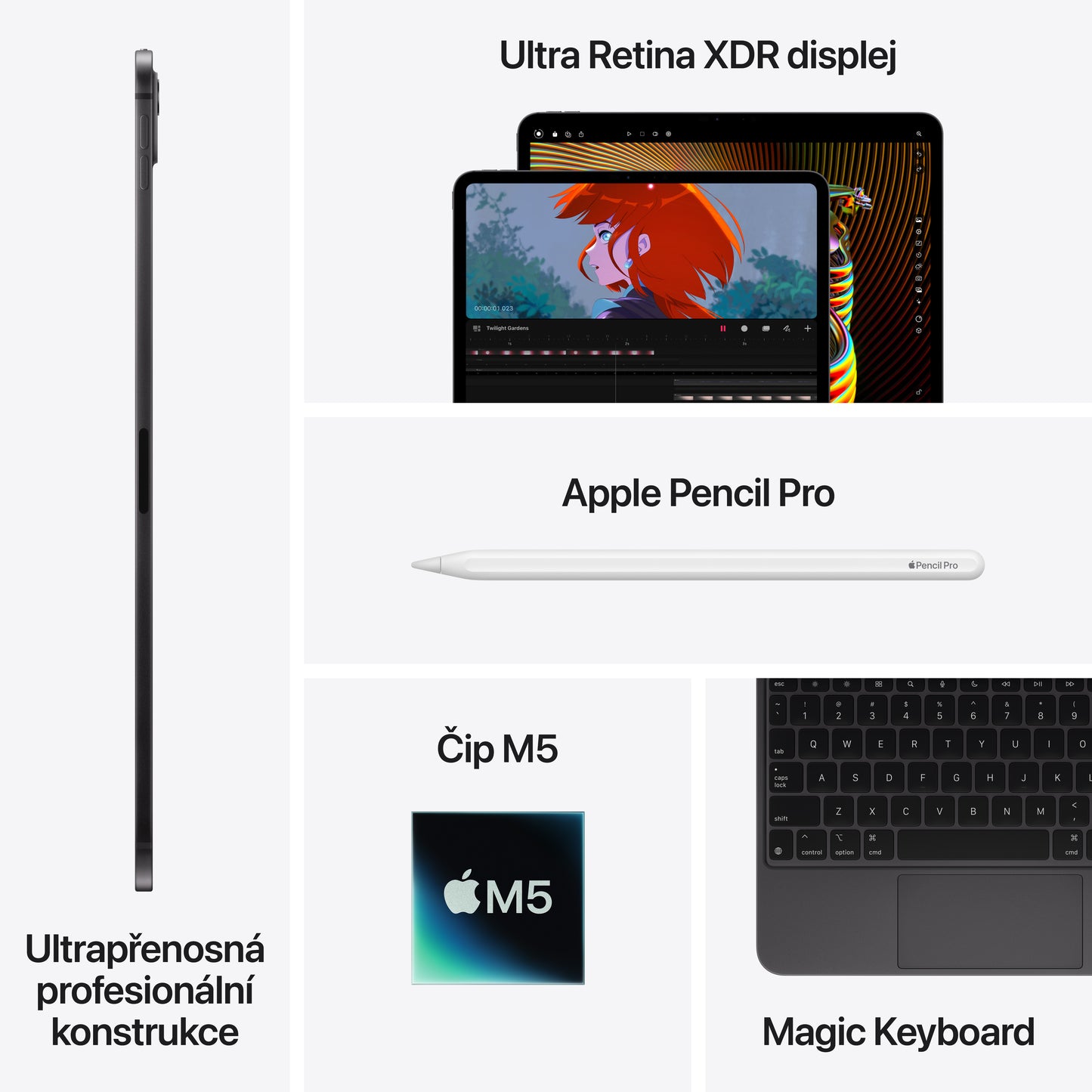 11palcový iPad Pro Wi-Fi 256GB se standardním sklem - stříbrný