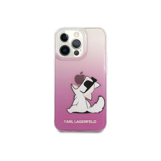 Kryt na iPhone 13 Pro Max Karl Lagerfeld Choupette Eat - růžový - iSTYLE CZ