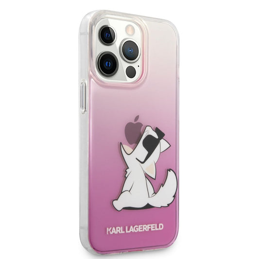 Kryt na iPhone 13 Pro Max Karl Lagerfeld Choupette Eat - růžový - iSTYLE CZ