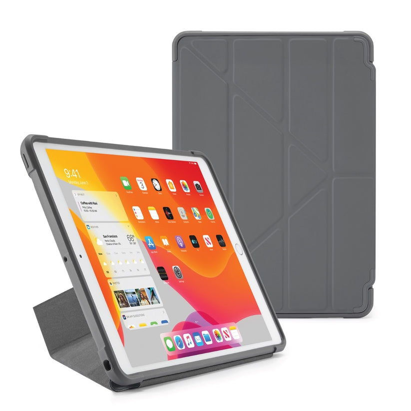Pouzdro Pipetto Origami pro iPad 10.2" - tmavě šedé - iSTYLE CZ