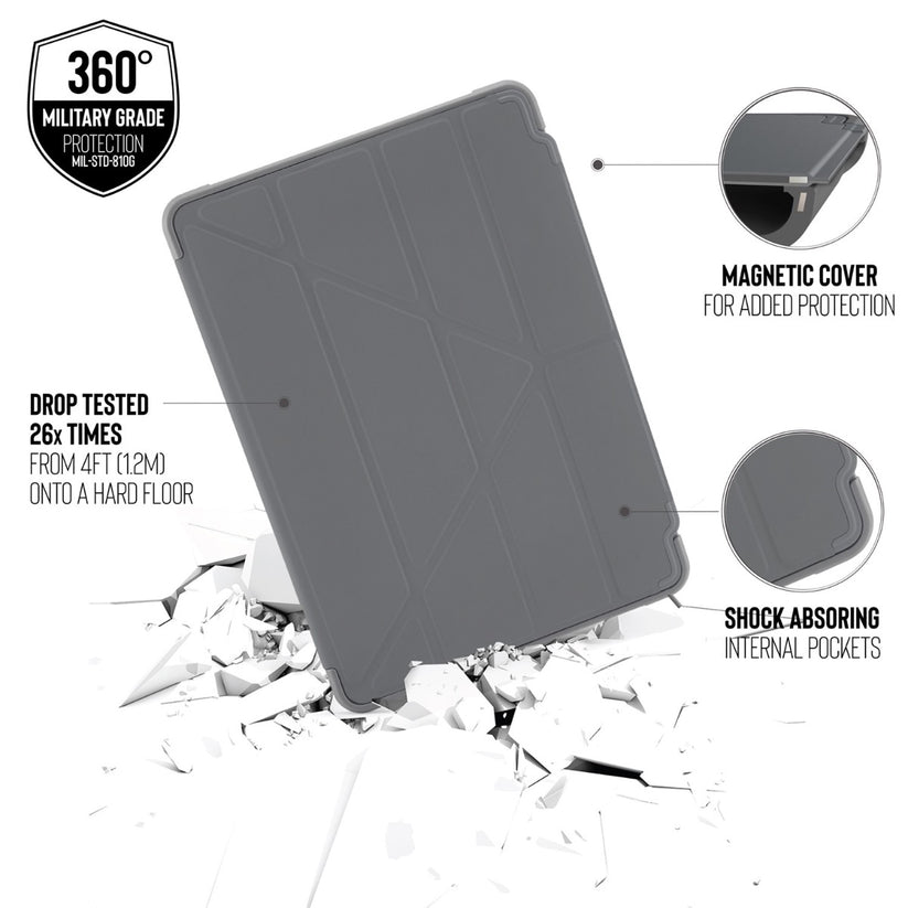 Pouzdro Pipetto Origami pro iPad 10.2" - tmavě šedé - iSTYLE CZ