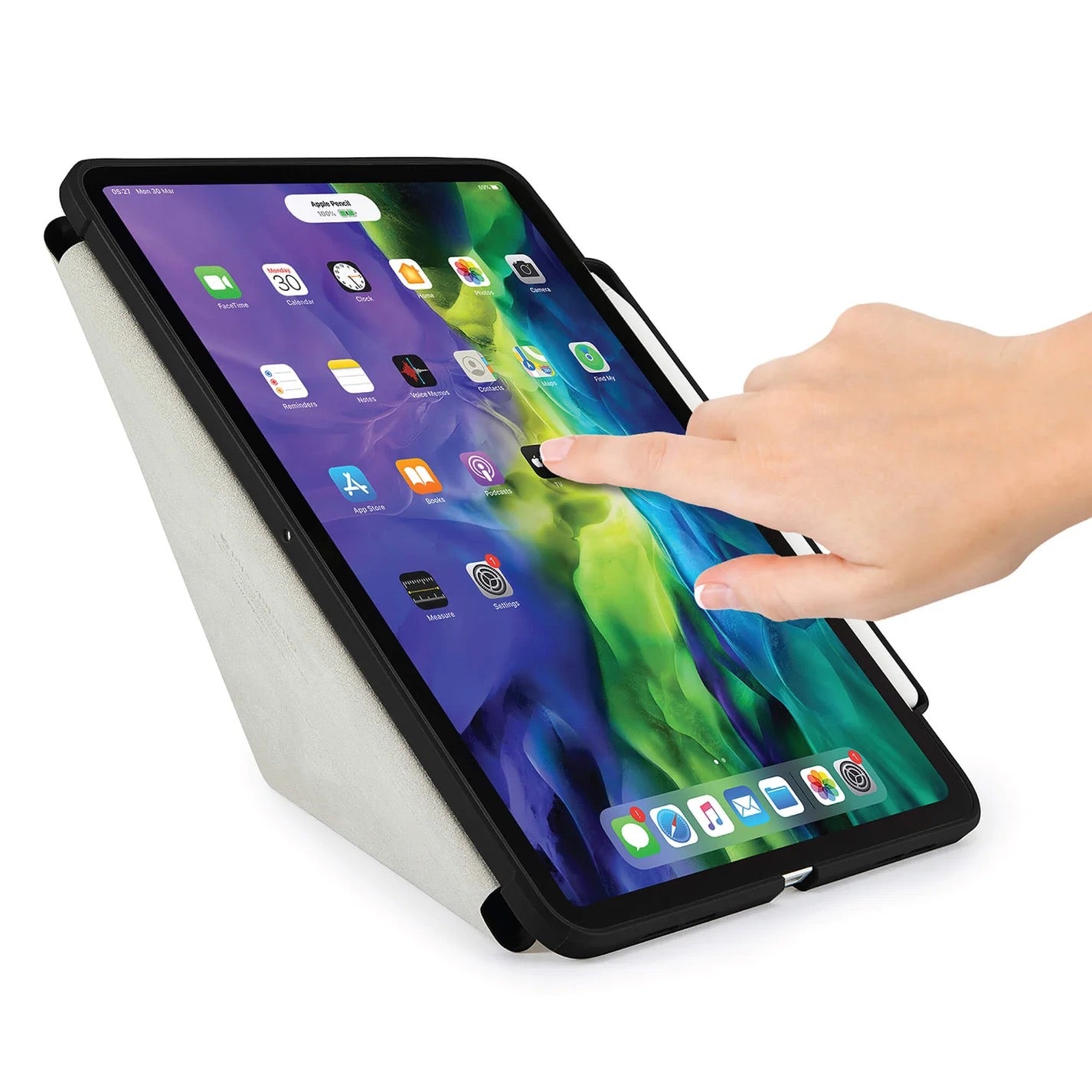 Kryt na iPad Air Pipetto Origami No3 Pencil Case - černý - iSTYLE CZ