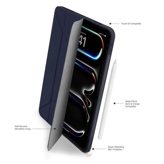 Kryt na iPad Pro 13" Pipetto Origami No1 Original Case - tmavě modrý - iSTYLE CZ