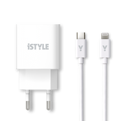 20W PD adaptér s kabelem iSTYLE - bílý - iSTYLE CZ