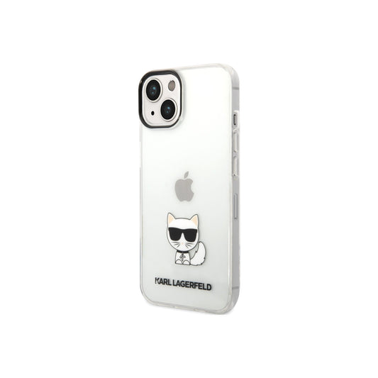 Kryt pro iPhone 14 Plus Karl Lagerfeld Choupette Logo - průhledný - iSTYLE CZ