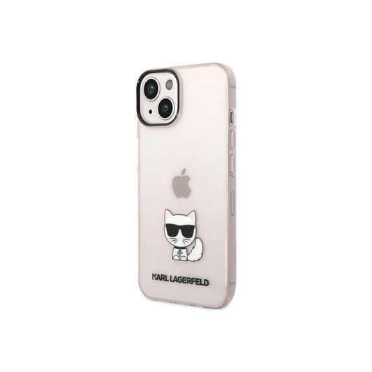 Kryt pro iPhone 14 Plus Karl Lagerfeld Choupette Logo - růžový - iSTYLE CZ
